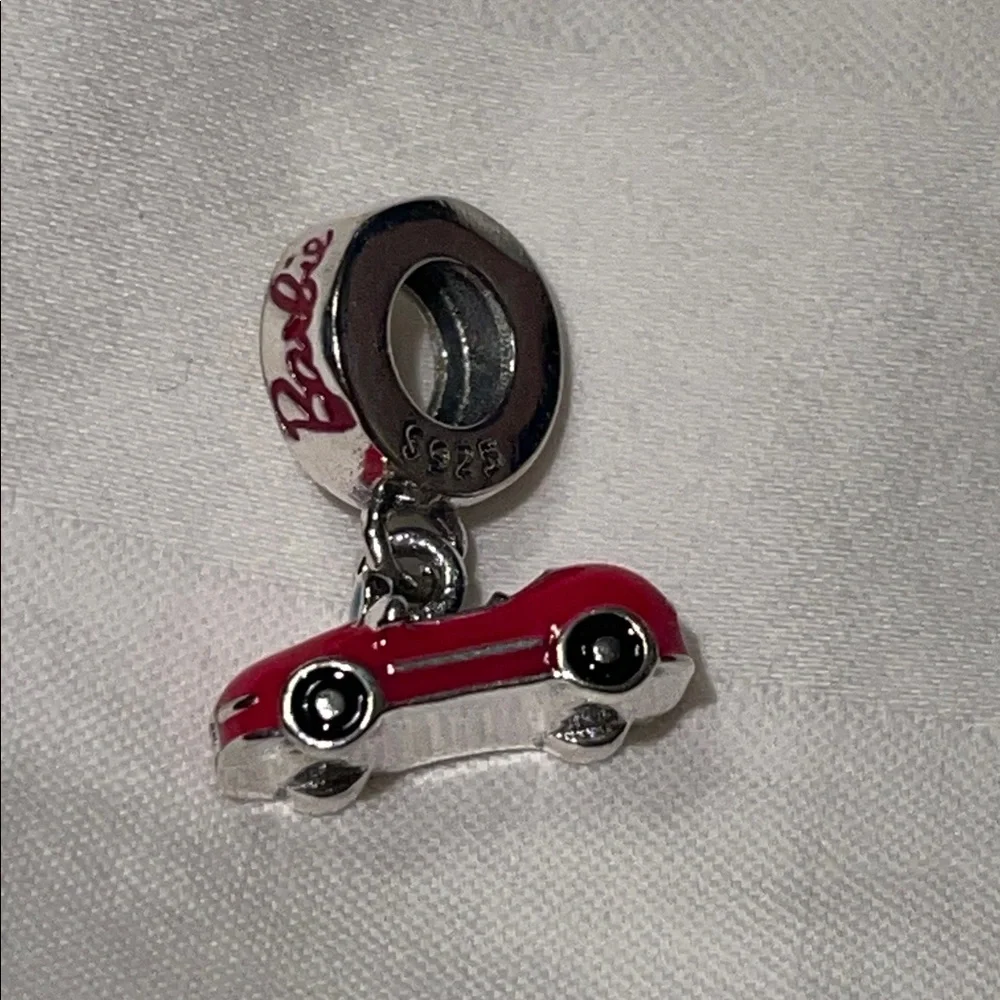925 Sterling Silver Pink “Barbie” Car Charm Pendant